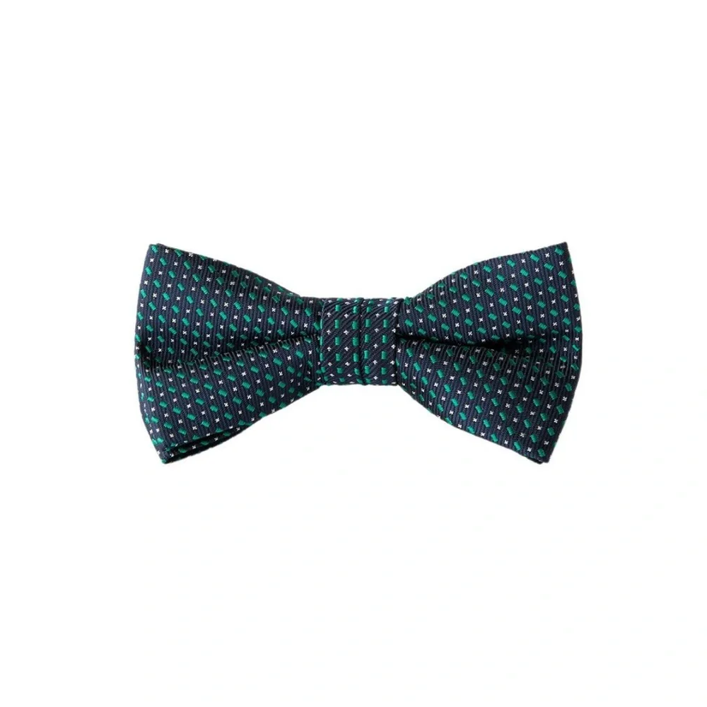 Zara Kids Bow Tie - Dark Green with Red Dots